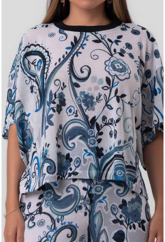 Blusa t-shirt oversized arabesco labrava