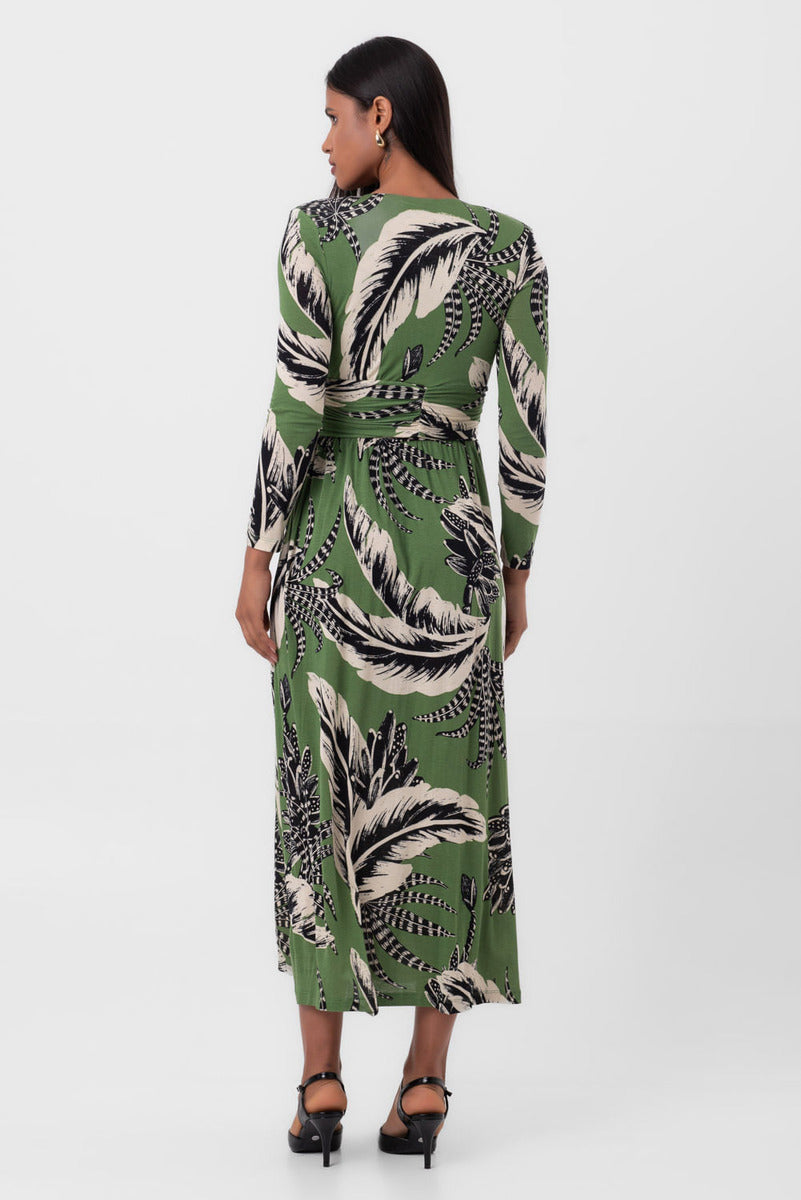 Vestido Malha Super Midi Amazônica Verde Pequiá
